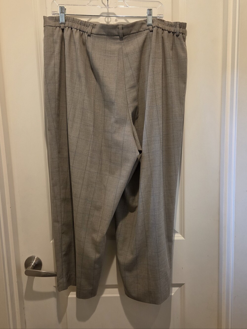 Talbots Petites Pleated Ankle Plaid Dress Pants - Beige - Picture 2 of 13